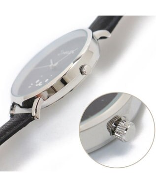 Mother garden しろたん 合皮 腕時計 《ホワイト/ブラック》 ブラック