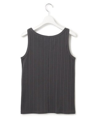23区 【SLOW/洗える】ランダムリブフライス タンクトップ カットソー グレー系
