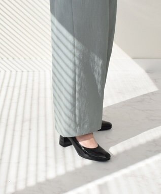 Bridget Birkin 【Bridget Birkin】晴雨兼用スクエアトゥパンプス ブラックエナメル