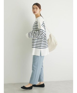 Green Parks きれいシルエットパンツ Sax