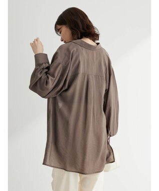 Green Parks レギュラー前後差シアーシャツ Brown