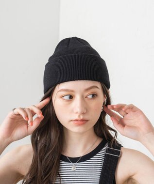 WEGO カラーショートビーニー ブラック