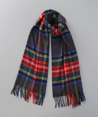 AURORA 【Johnstons of Elgin（ジョンストンズ オブ エルガン）】 カシミヤ100％起毛チェック柄ストール