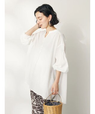 CRAFT STANDARD BOUTIQUE ジョーゼットスキッパーシャツ Off White