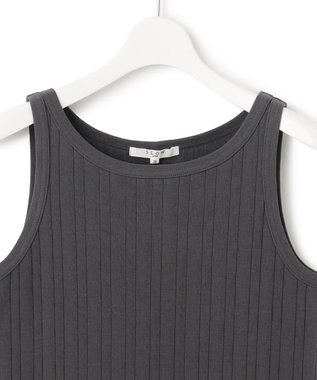 23区 S 【SLOW/洗える】ランダムリブフライス タンクトップ カットソー グレー系