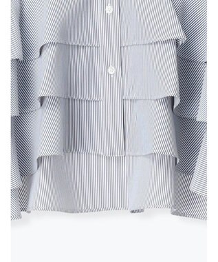 Te chichi ティアードフリルクロップトシャツ ネイビー