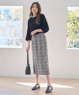 ANY ツイストスリーブ トップス ネイビー