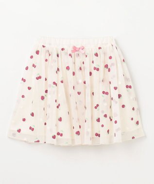 ANY KIDS 【チェリーベリーシリーズ】フルーツ チュール スカート オフホワイト系