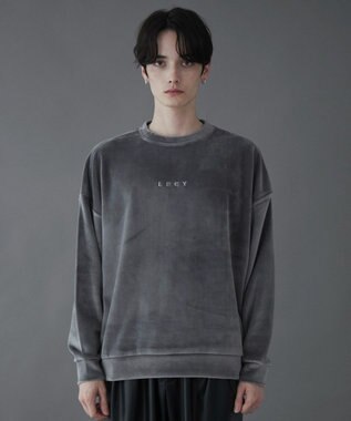 WEGO 【ユニセックス着用ITEM】マイクロシャギーワンポイントプルオーバー ダークグレー