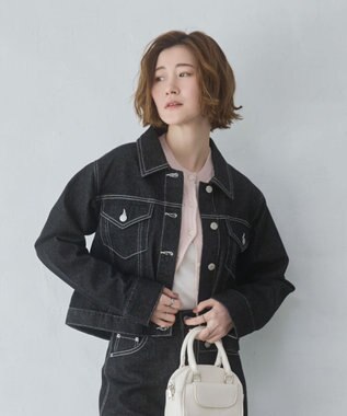 WEGO 【SETUP対応アイテム】デニムジャケット デニムブラック