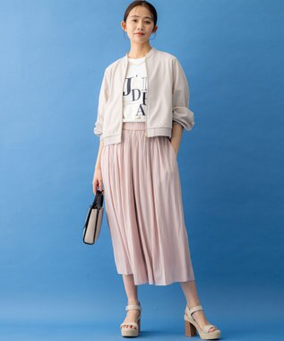 組曲 【ご好評につき追加生産！】ジョーゼットジャージー ブルゾン ベージュ系