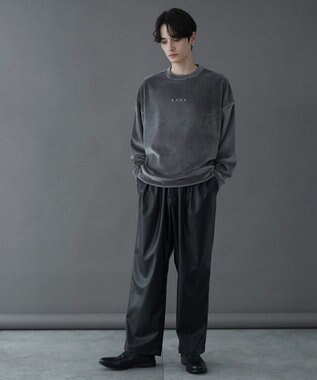 WEGO 【ユニセックス着用ITEM】マイクロシャギーワンポイントプルオーバー ダークグレー