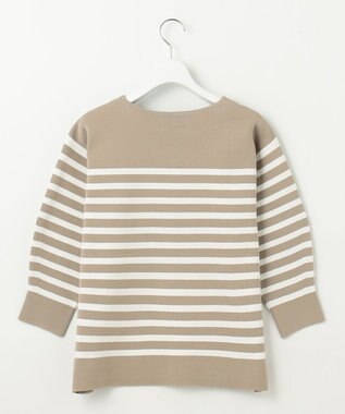 自由区 S 【WEB限定カラーあり・洗える】ドライコットンハイゲージプルオーバー ニット [WEB限定]ベージュ×オフ