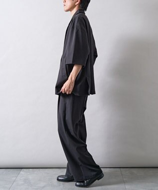 CRAFT STANDARD BOUTIQUE 半袖ダブルテーラードセットアップ Black