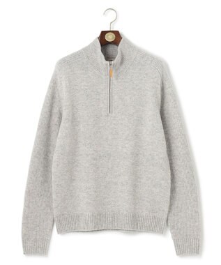 J.PRESS MEN 【KING SIZE】【Cash Lamb’s Wool】ハーフジップニット ライトグレー系