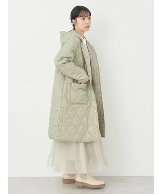 earth music&ecology ２ｗａｙキルティングコート Khaki