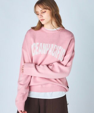 OP／FILA 【ocean pacific】ロゴ入りクルーニット