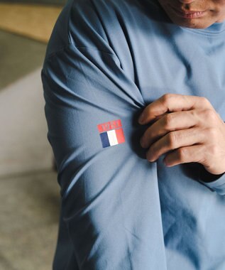 SHARE PARK MENS 【UVケア・吸水速乾・ストレッチ・軽量 】エンブレムTシャツ（L・XLサイズ） ブルー系