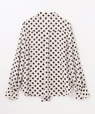 GRACE CONTINENTAL ドットプリントボウタイブラウス キナリ