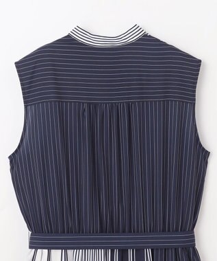 GRACE CONTINENTAL ストライププリントワンピース ネイビー