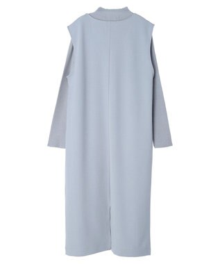 earth music&ecology ＳＥＴ２点Ｖネックジャンスカ＋ハイネックニット Gray