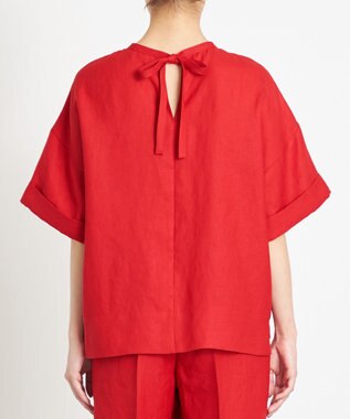 NAVE 【ReNAVE　洗える】スラブツイルブラウス レッド系