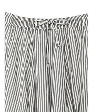 Green Parks インド綿　ふんわりボイルロングスカート Stripe