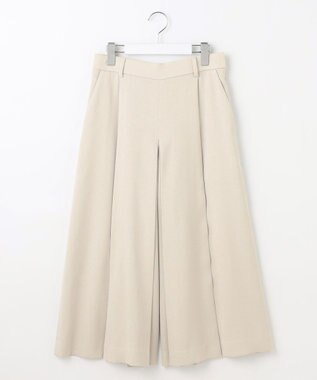 自由区 【セットアップ対応・接触冷感・洗える】リネンライクシンセティックキュロット パンツ フラックス