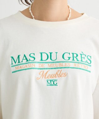 Green Parks 刺繍ロゴクロップドＴシャツ Off White