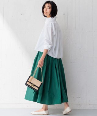 23区 【Oggi4月号掲載/洗える】CANCLINI クロップド シャツ ホワイト系