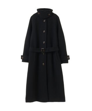 earth music&ecology 2WAYカラーロングコート ブラック