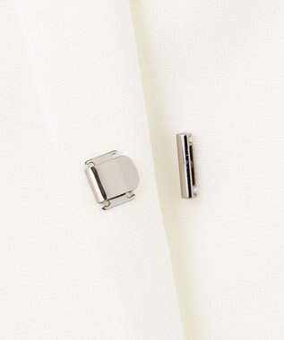 23区 【セットアップ対応/防シワ性/洗える】アイアスマットストレッチ ノーカラー ジャケット ホワイト系