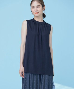 組曲 【速乾】ドライタッチ スリーブレス トップス ブラック系