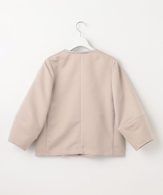 自由区 【ご好評につき追加生産・洗える】グログランノーカラー ジャケット ベージュ系