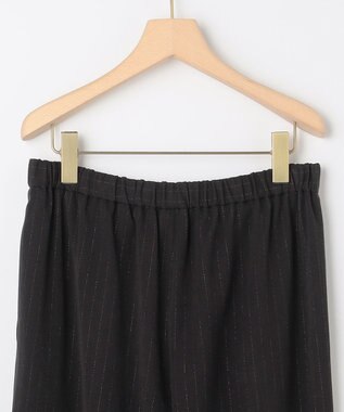 組曲 L 【加藤ローサさん着用】ラメストライプ ワイドパンツ ブラック系1