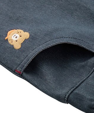 MIKI HOUSE HOT BISCUITS 【Everyday Series】ワンポイント ストレッチ10分丈パンツ インディゴブルー