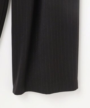 組曲 【加藤ローサさん着用】ラメストライプ ワイドパンツ ブラック系1