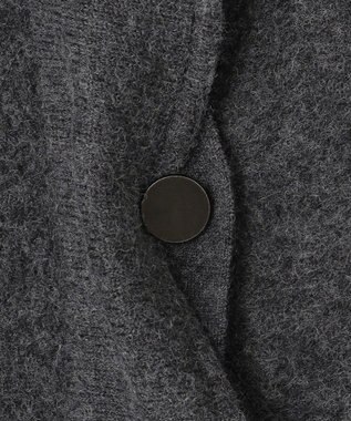 ICB ミルドウール ニットブルゾン チャコール系