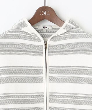 JOSEPH ABBOUD 【キングサイズ・柔らかな肌触り】洗える！コットンブークレーニットパーカー ホワイト系7