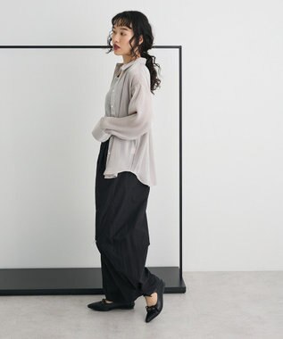 CRAFT STANDARD BOUTIQUE オーガンジーブラウス Gray