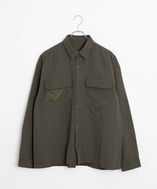 WEGO ナイロンメッシュポケットシャツ カーキ