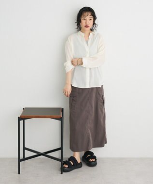 CRAFT STANDARD BOUTIQUE オーガンジーブラウス Ivory