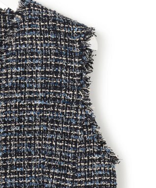 23区 【先行予約】GIOLICAツイード フォルム ジレ ネイビーミックス