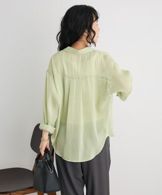 CRAFT STANDARD BOUTIQUE オーガンジーブラウス Green