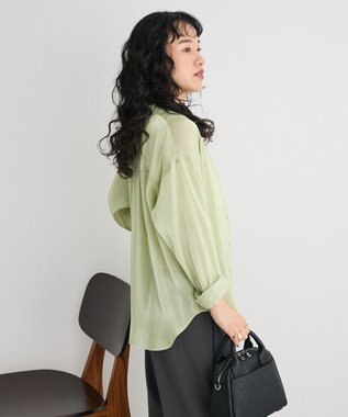 CRAFT STANDARD BOUTIQUE オーガンジーブラウス Green