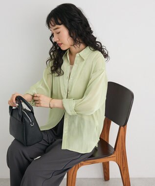 CRAFT STANDARD BOUTIQUE オーガンジーブラウス Green