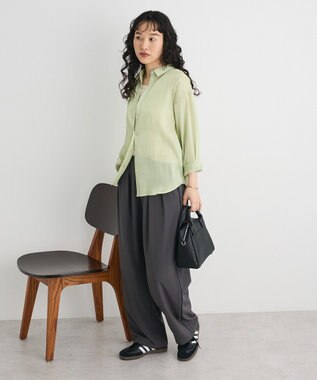 CRAFT STANDARD BOUTIQUE オーガンジーブラウス Green