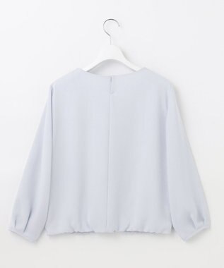 J.PRESS LADIES S ポリエステルツイル タックネック カットソー サックスブルー系