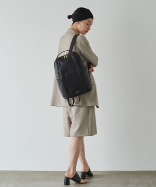 russet ＜背面メッシュ仕様＞レザーリュックサック(CE-1373) Black