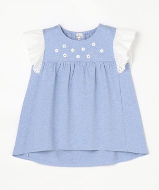組曲 KIDS 【150-160㎝】 petit fleur エンブロイダリーチュニック ブルー
